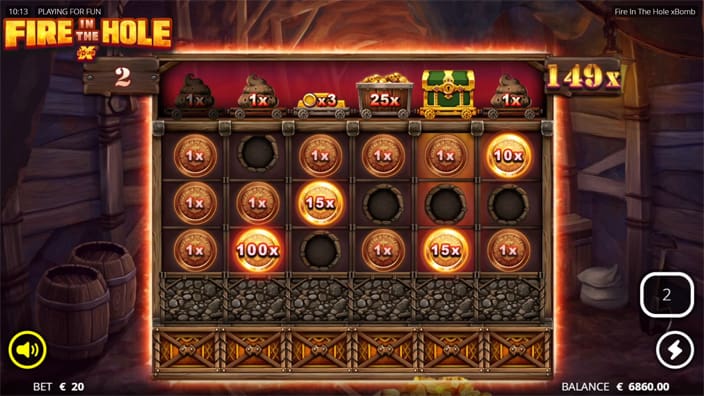 Fire in the Hole slot chest feature Fire in the Hole slot chest feature