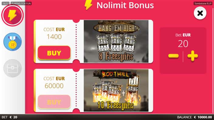 Tombstone RIP slot buy feature 1