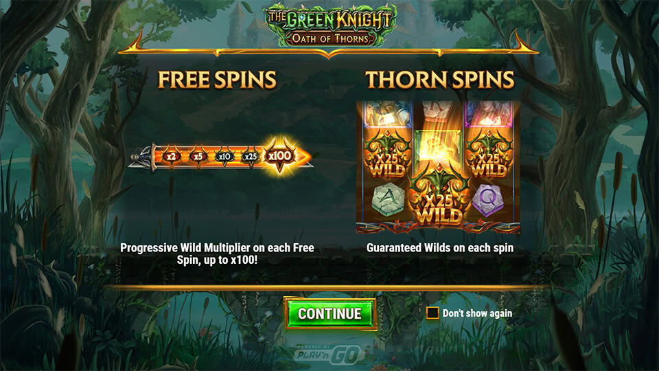 The Green Knight Oath of Thorns slot homepage 1