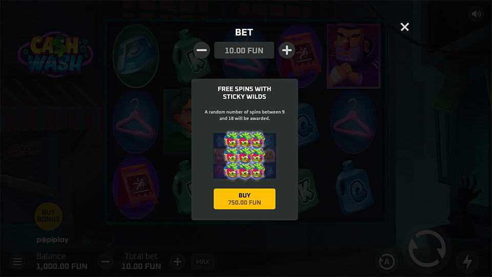 Cash Wash slot bonus buy