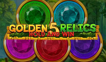5 Golden Relics: Hold & Win Slot Demo by OctoPlay slot cover image