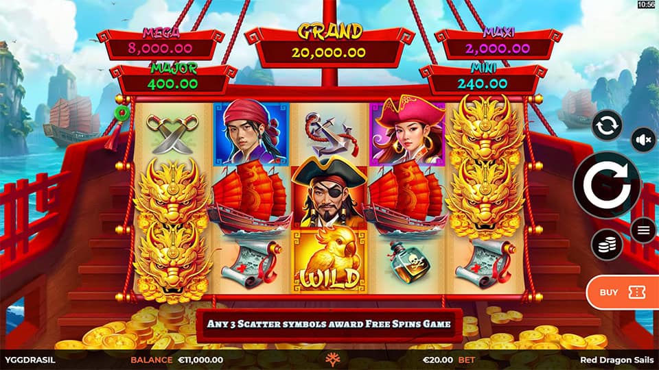 Red Dragon Sails slot game preview 1