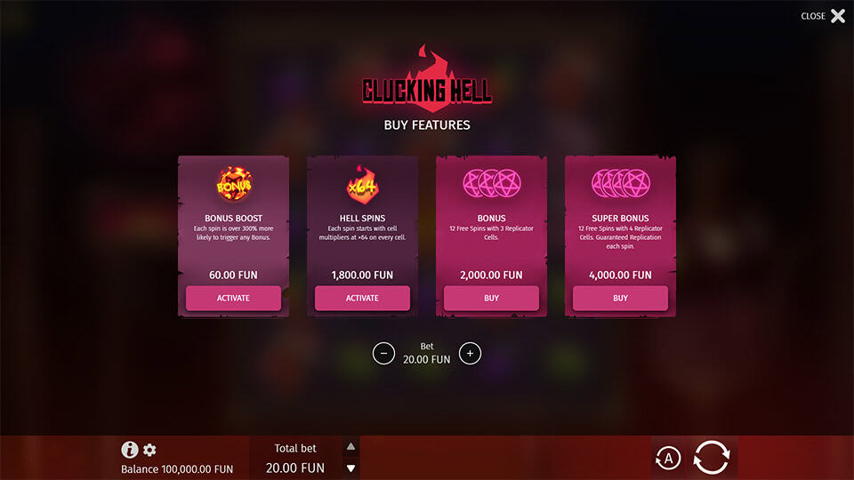 Clucking Hell slot bonus buy