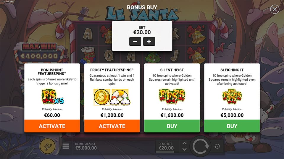 Le Santa slot bonus buy