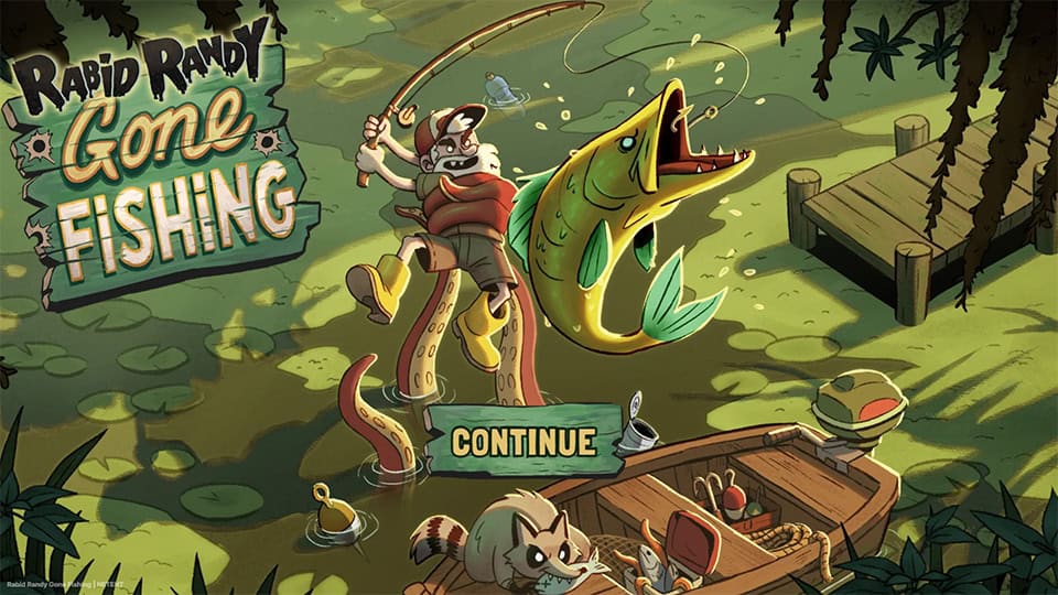 Rabid Randy Gone Fishing slot intro screen 1