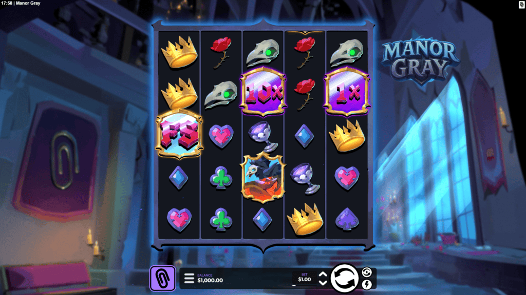 Paperclip manor gray slot game preview