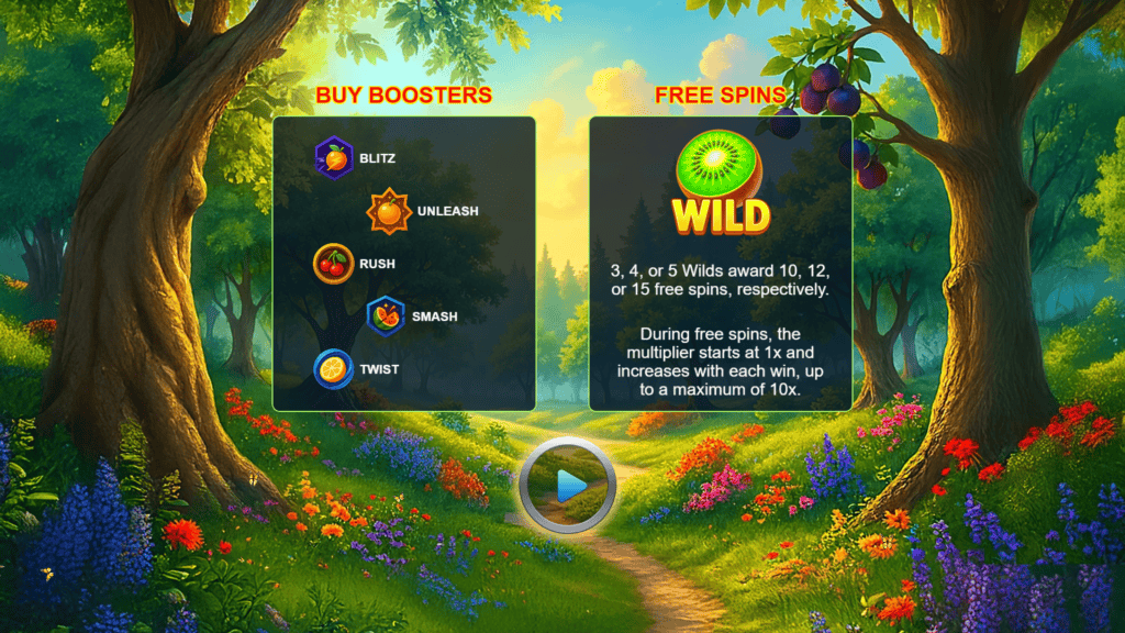 18gaming fruit burst bonanza intro screen