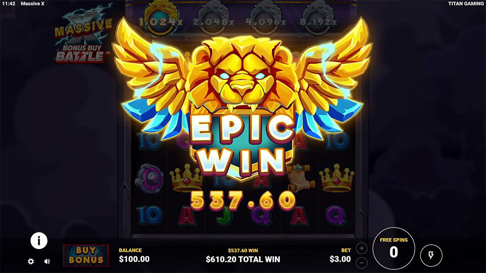 Massive X slot big win