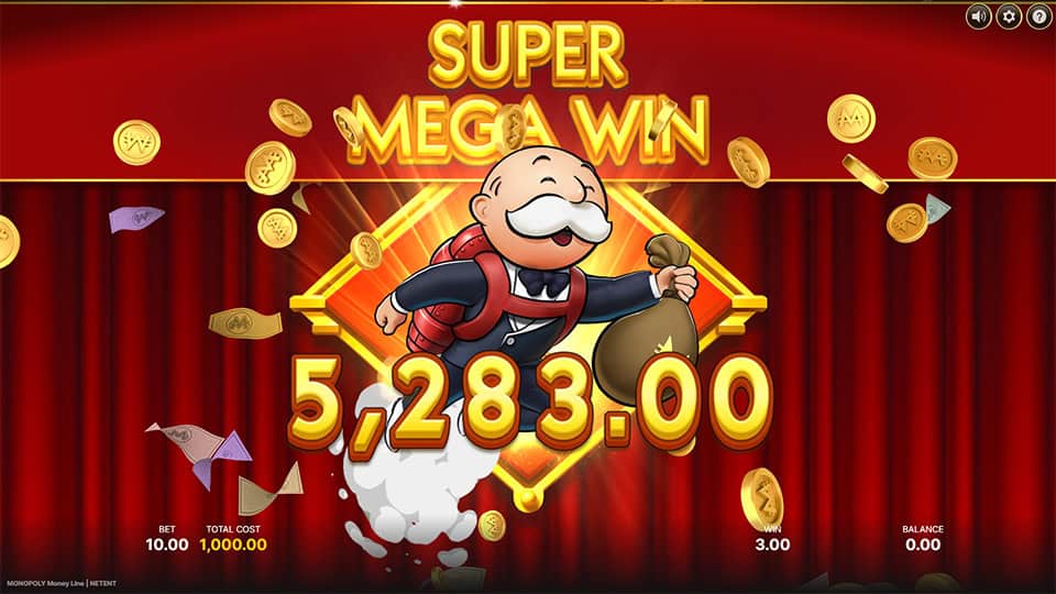 Monopoly Money Line slot big win