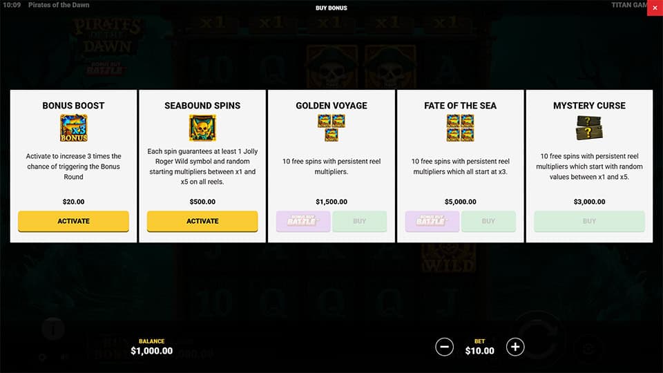 Pirates of the Dawn slot bonus buy