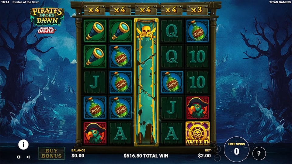 Pirates of the Dawn slot feature expanding wild 1