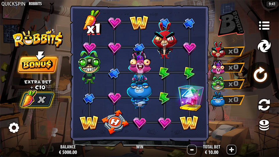 Robbits slot game preview 1