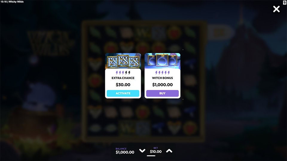 Witchy Wilds slot bonus buy