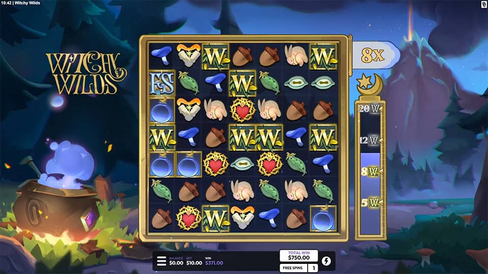 Witchy Wilds slot feature bomb wild 1