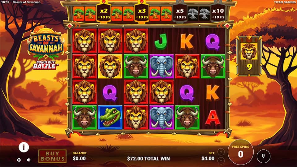 Beasts of Savannah slot feature golden symbol 1