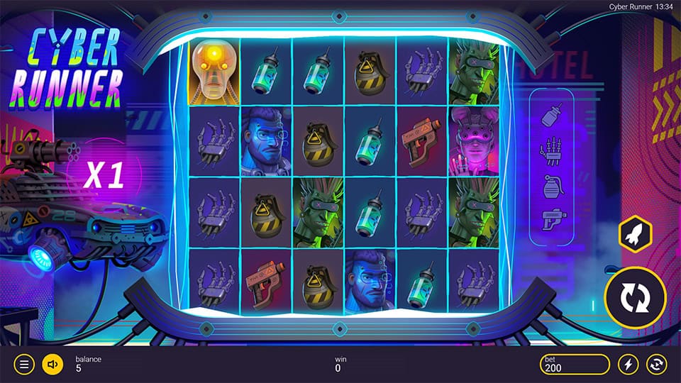 Cyber Runner slot game preview