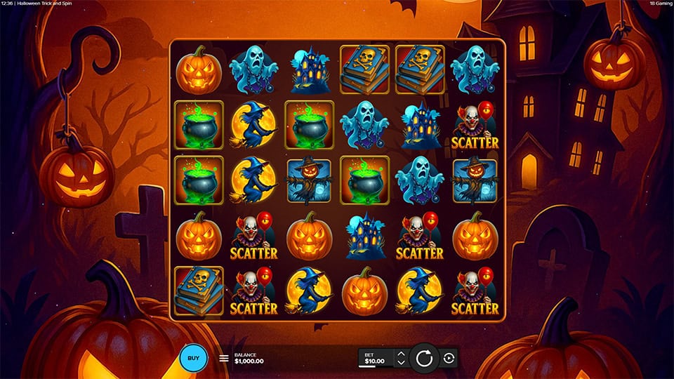 Halloween Trick and Spin slot game preview 1