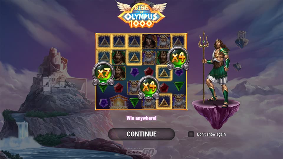 Rise of Olympus 1000 slot intro screen 1