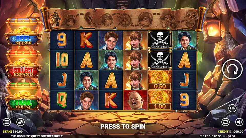 The Goonies Quest for Treasure 2 slot game preview 1