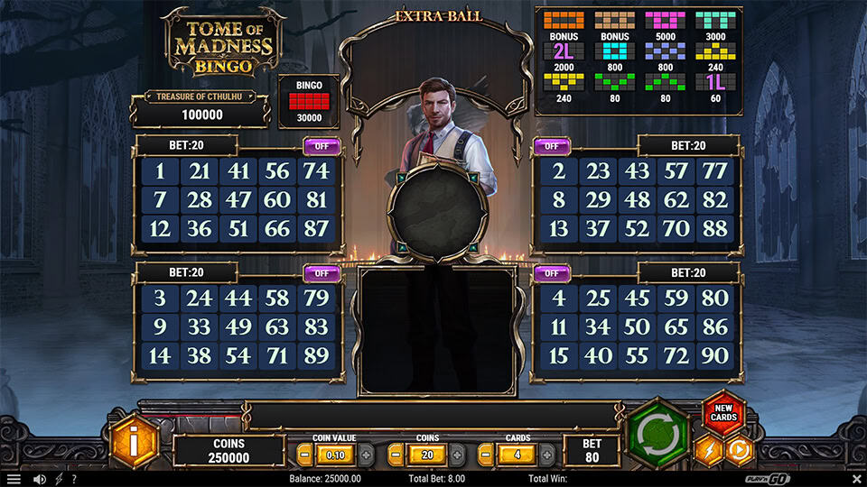 Tome of Madness Bingo slot game preview