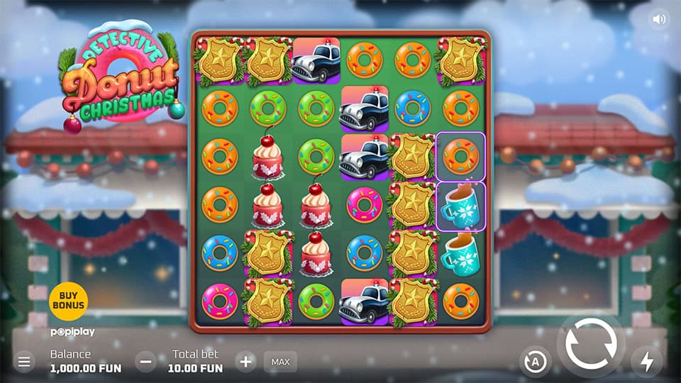 Detective Donut Christmas slot game preview 1