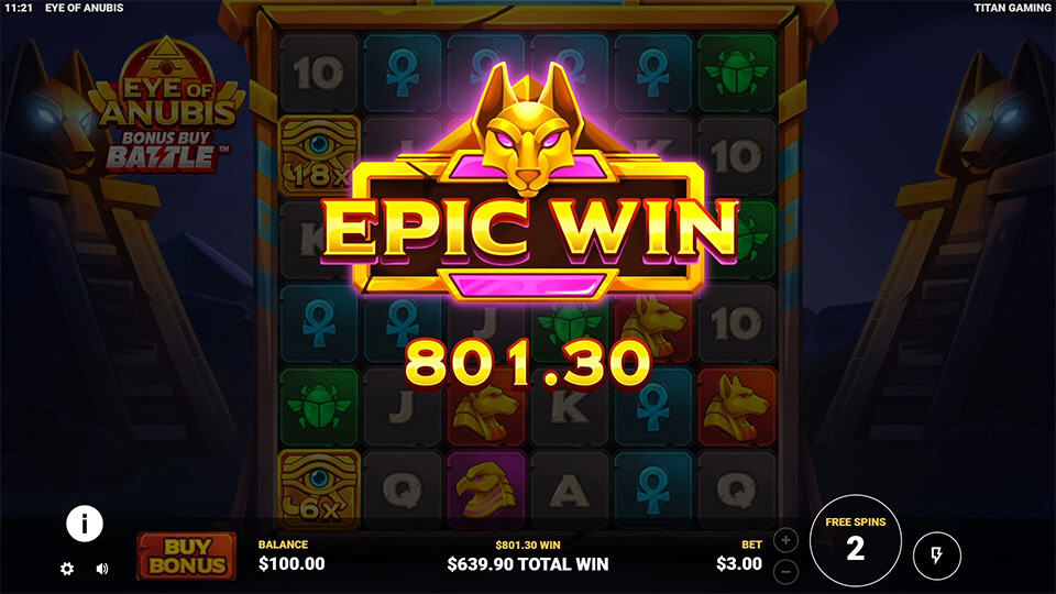 Eye of Anubis slot big win 1