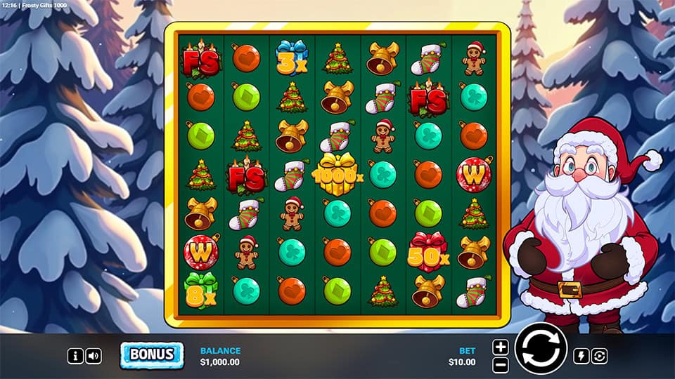 Frosty Gifts 1000 slot game preview