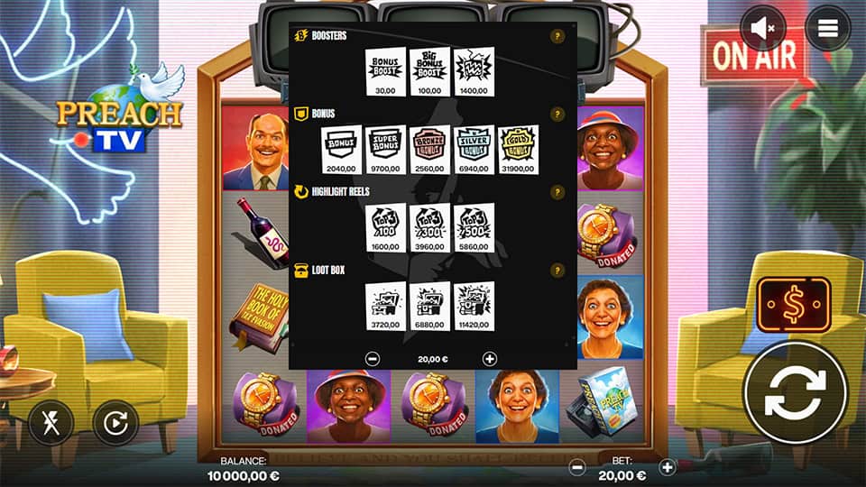 Preach TV slot bonus buy