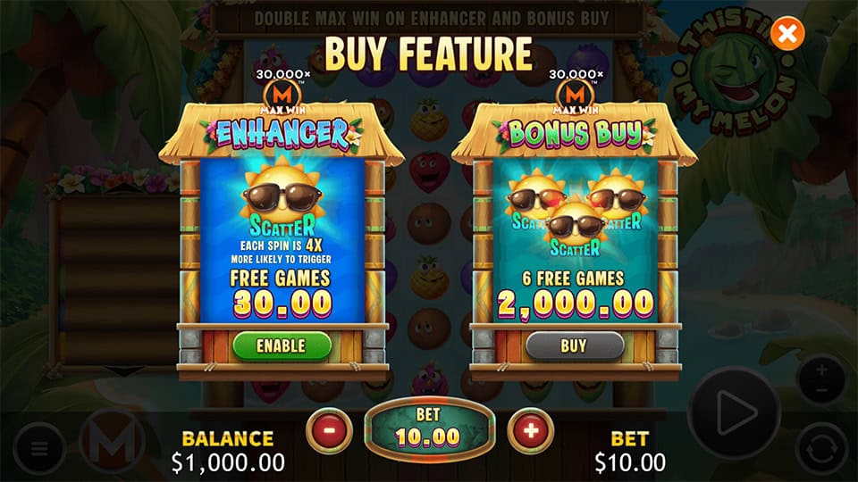 Twistin My Melon slot bonus buy 1