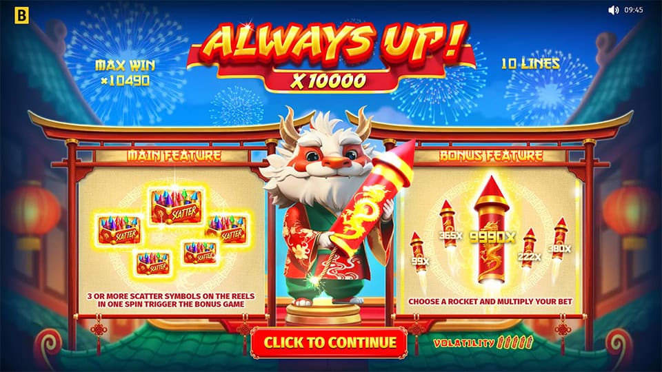 Always Up x10000 slot intro screen 1
