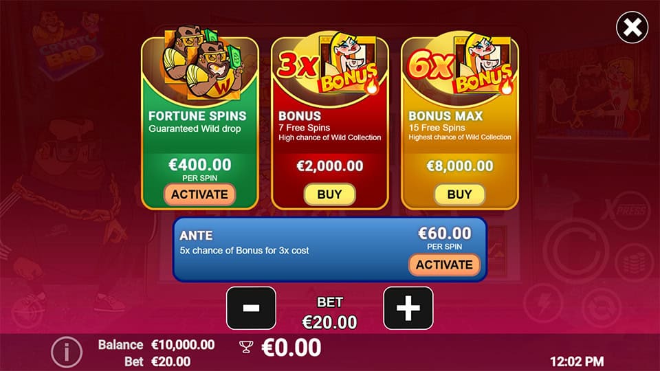 Crypto Bro slot bonus buy 1