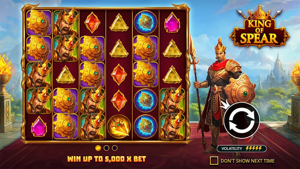 King of Spear slot intro screen 1