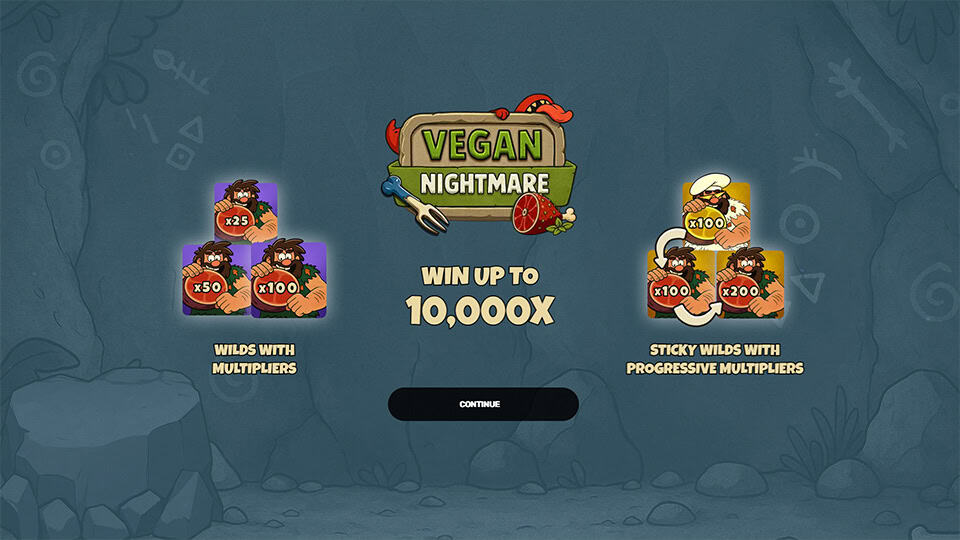 Vegan Nightmare slot intro screen 1