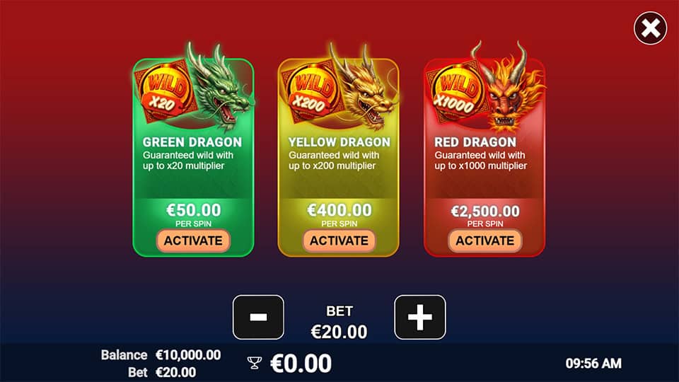 3 Power Dragons slot bonus buy 1