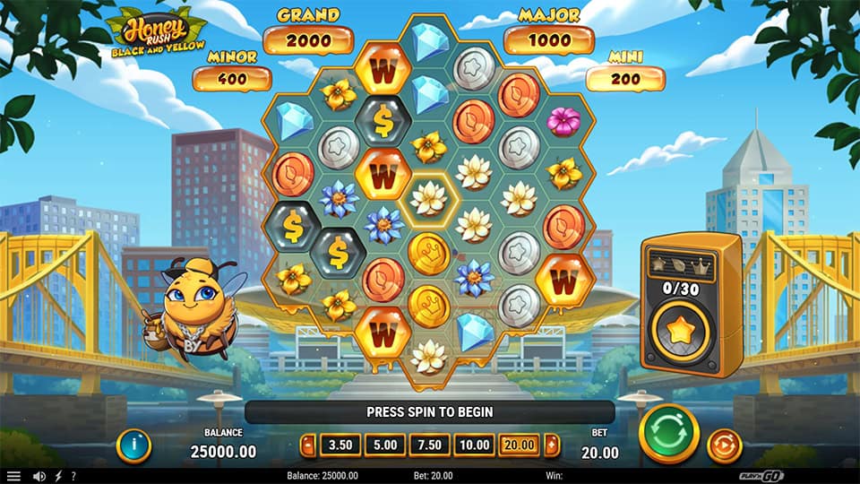 Honey Rush Black and Yellow slot game preview 1