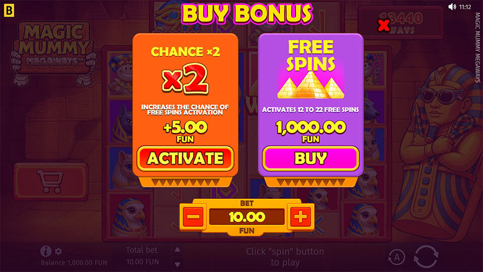 Magic Mummy Megaways slot bonus buy 1