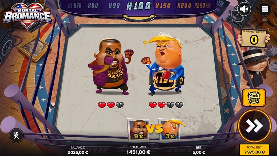Mortal Bromance slot feature fight