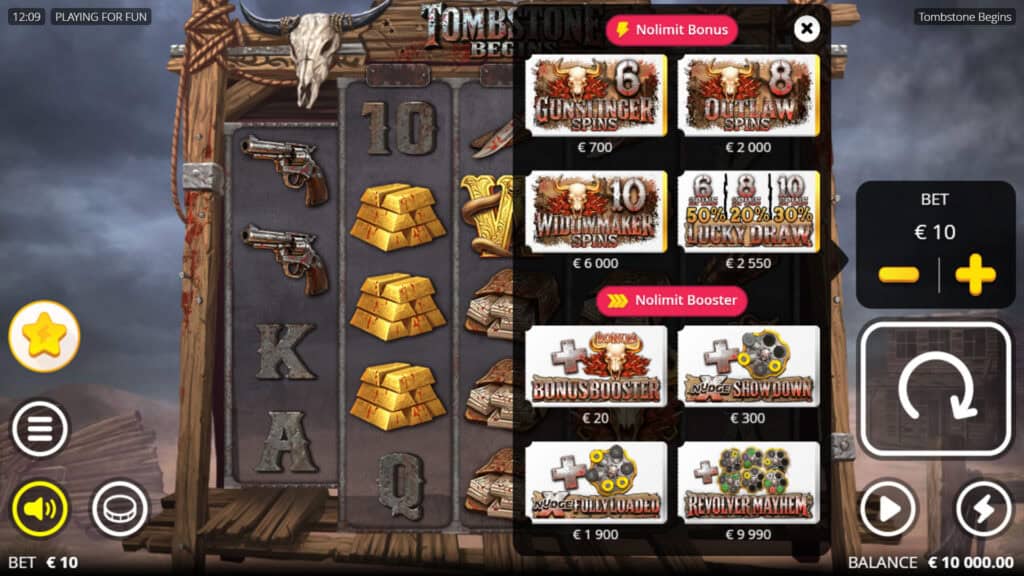 Tombstone Begins slot bonus buy