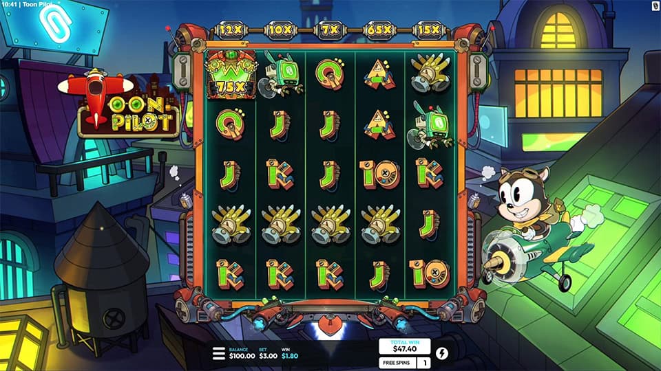 Wilds boosting reel multipliers, with values like 75x lighting up.