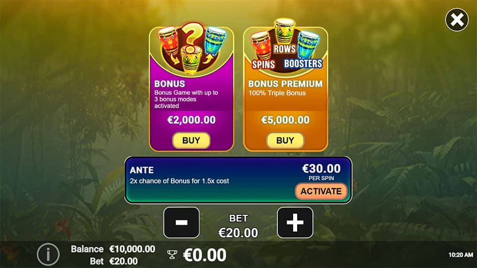 3 Jungle Beats slot bonus buy