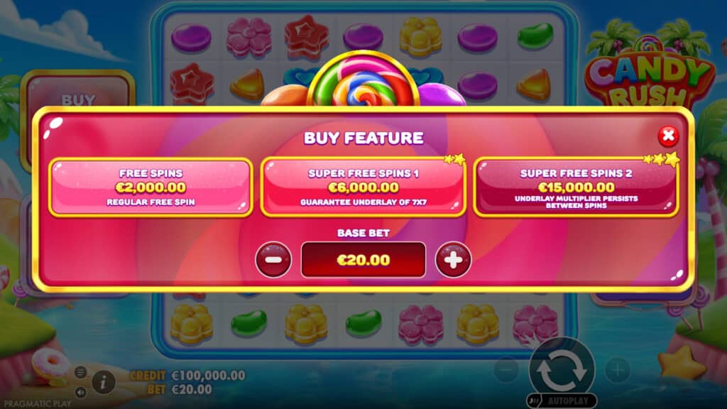 Candy Rush Pragmatic Play slot bonus buy