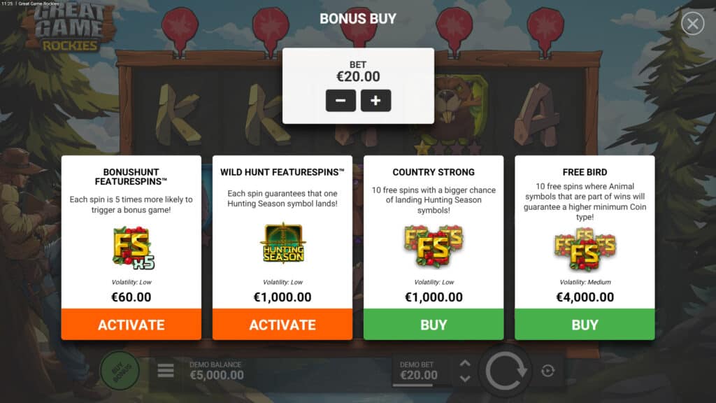 Great Game Rockies slot bonus buy