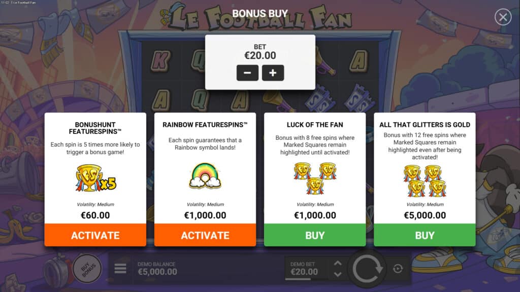 Le Football Fan slot bonus buy