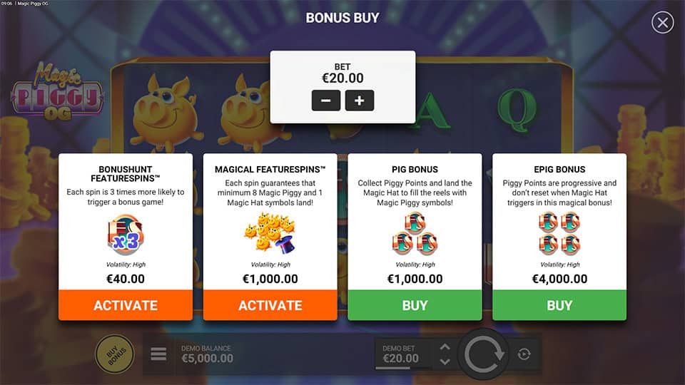 Magic Piggy OG slot bonus buy