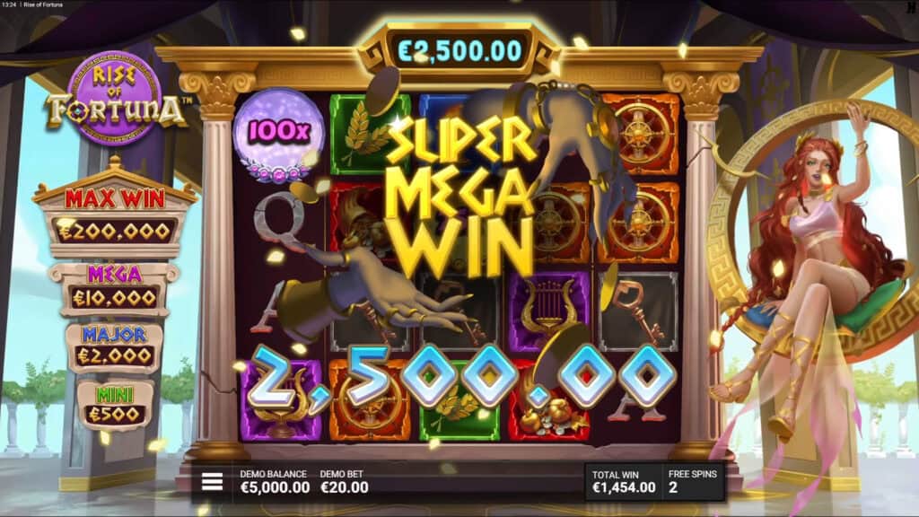 Rise of Fortuna slot big win