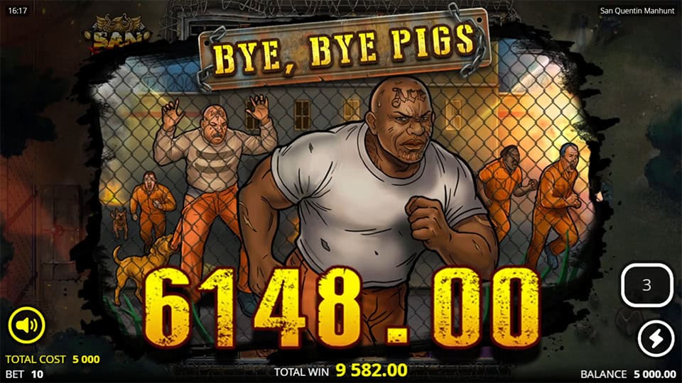 San Quentin Manhunt slot big win