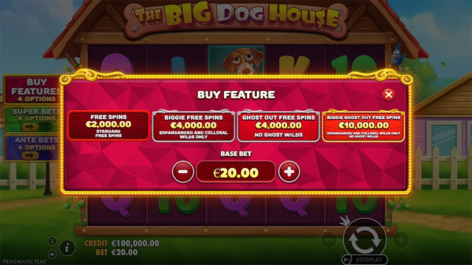 The Big Dog House slot bonus buy