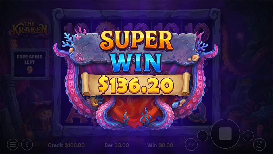 The Kraken slot big win
