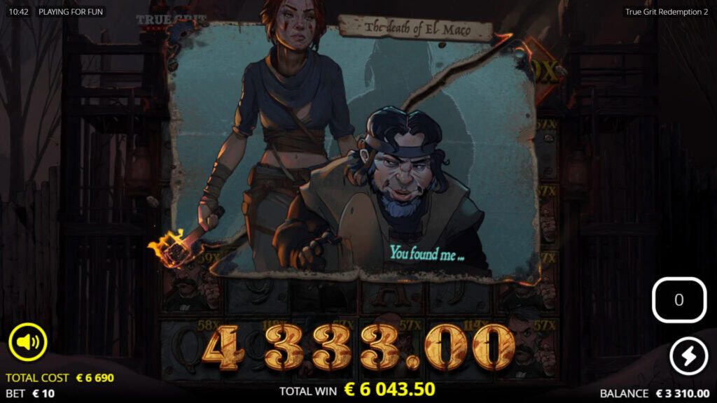 True Grit Redemption 2 slot big win