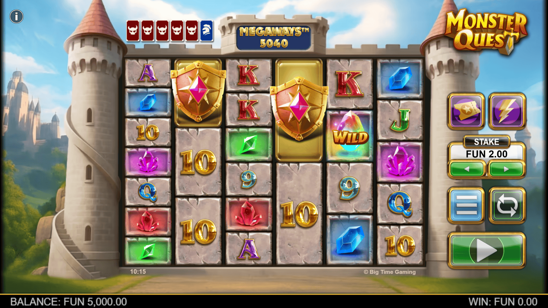Monster Quest slot gameplay reels